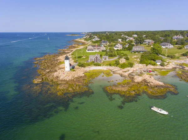 Annisquam Liman Feneri Manzarası Gloucester Cape Ann Massachusetts Abd Tarihi — Stok fotoğraf