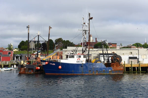 Barco Pesca Porto Gloucester Cidade Gloucester Massachusetts Eua — Fotografia de Stock