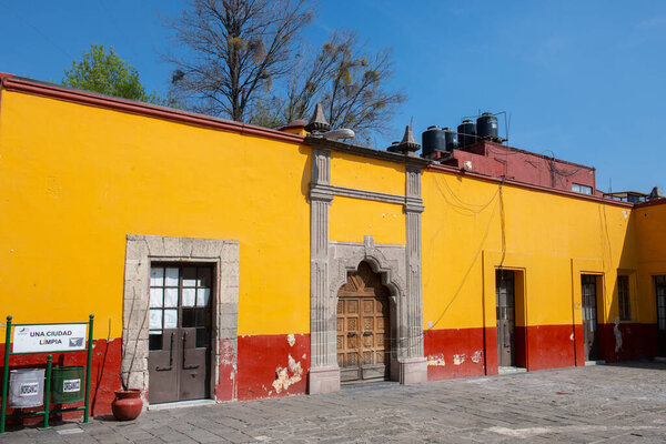 Casa Municipal at Plaza Hidalgo in historic center of Coyoacan, Mexico City CDMX, Mexico.