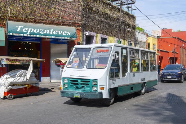 Mexico City Metrobus Route Dans Centre Historique Coyoacan Mexico Cdmx — Photo