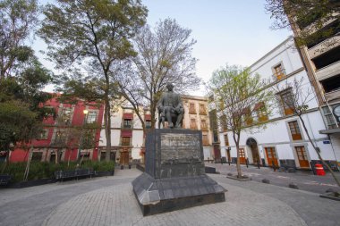 Francisco Primo de Verdad y Ramos heykeli Avenida Maria Pino Suarez 'de Zocalo Anayasa Meydanı yakınlarında, Mexico City CDMX, Meksika. 
