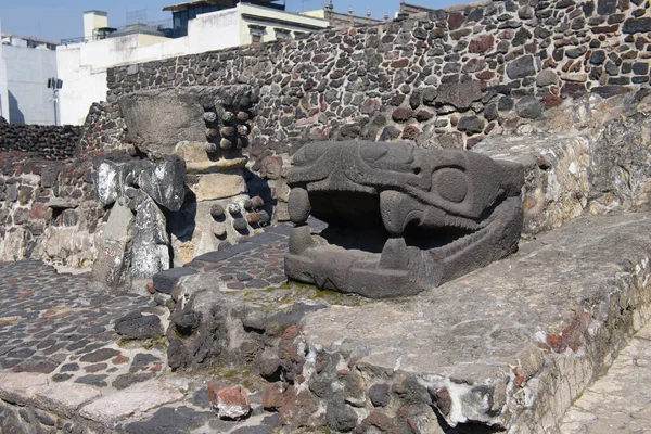 Aztec Rovina Templo Mayor Great Temple Nel Centro Storico Città — Foto Stock