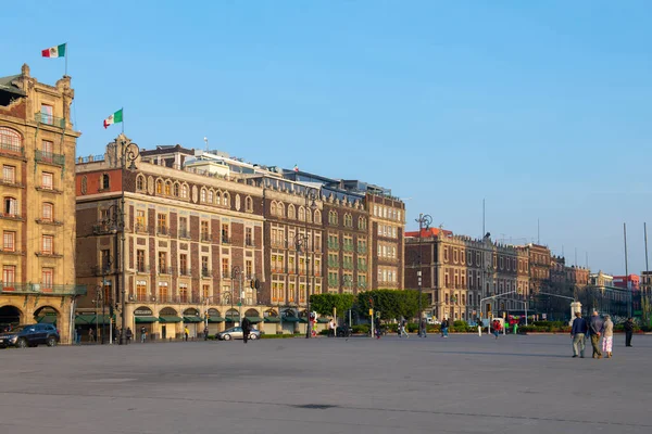 墨西哥墨西哥城Cdmx Zocalo宪法广场上的历史建筑 墨西哥城的历史中心自1987年以来一直是联合国教科文组织的世界遗产 — 图库照片