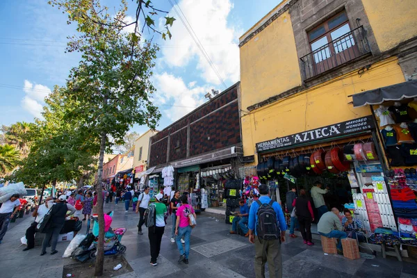 Исторические Здания Улице Corregidora Circunvalacion Avenue Историческом Центре Мехико Cdmx — стоковое фото