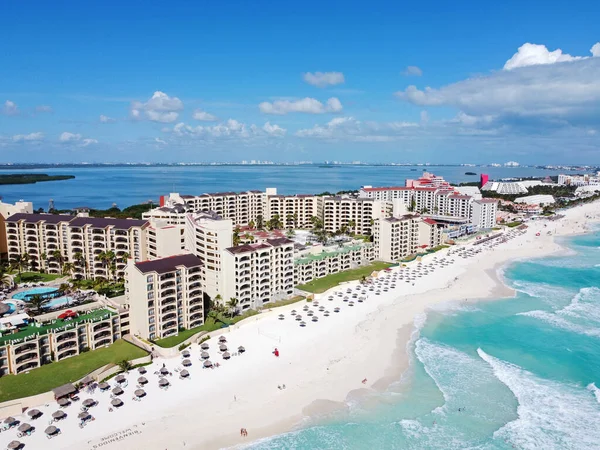 Plaża Cancun Widok Lotu Ptaka Royal Islander Resort Cancun Quintana — Zdjęcie stockowe