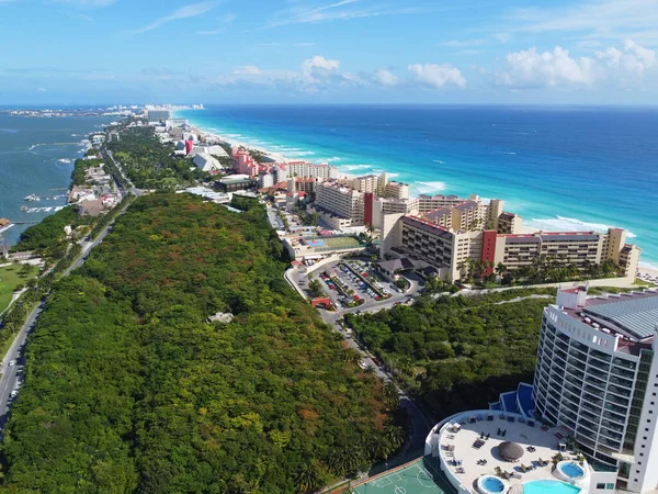 Cancun Pláž Seadust Cancun Family Resort Royal Islander Resort Letecký — Stock fotografie