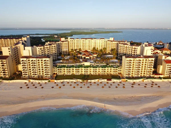 Cancun Beach Royal Islander Resort Aerial View Morning Cancun Quintana — Stock Photo, Image