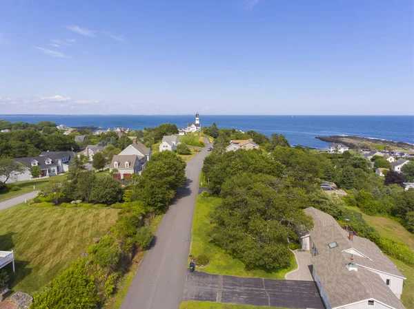 Αεροφωτογραφία Του Cape Elizabeth Lights Επίσης Γνωστή Two Lights Στο — Φωτογραφία Αρχείου