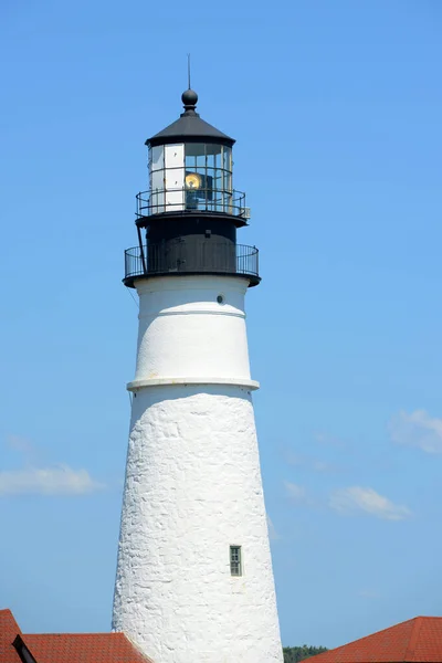 Portland Head Lighthouse Keepers House Καλοκαίρι Cape Elizabeth Maine Ηπα — Φωτογραφία Αρχείου