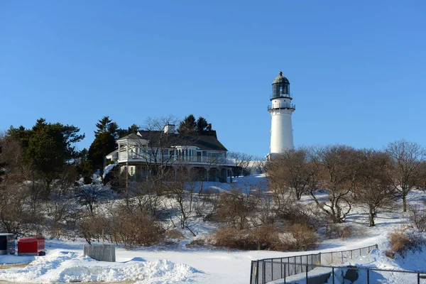 Cape Elizabeth Deniz Feneri Diğer Adıyla Two Lights Maine Abd — Stok fotoğraf