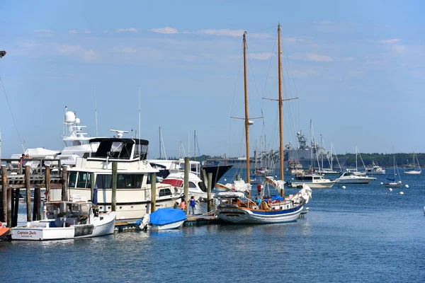 Barco Pesca Porto Rockland Verão Maine Eua — Fotografia de Stock