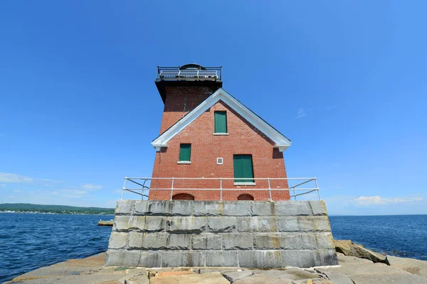 Rockland Harbor Breakwater Lighthouse Χτίστηκε 1902 Στο Rockland Maine Ηπα — Φωτογραφία Αρχείου