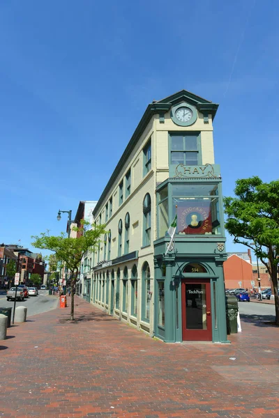 Portland Arts District Hay Building Został Zbudowany 1820 Roku Rogu — Zdjęcie stockowe