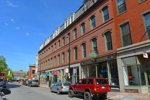 Portland Free Street Old Port Portland Maine Usa Alter Hafen — Stockfoto