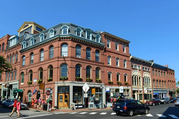 Portland Old Port Está Lleno Edificios Ladrillo Del Siglo Xix — Foto de Stock