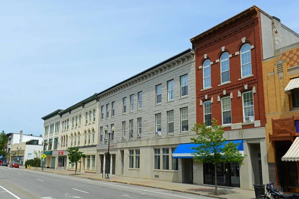 Historic Buildings Water Street Downtown Augusta Maine Usa — Stock Photo, Image