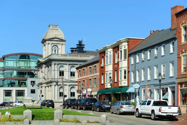 Portland Old Port Pieno Edifici Mattoni Del Xix Secolo Ora — Foto Stock