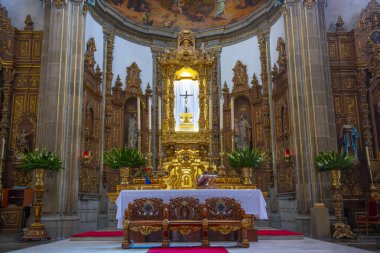 Iglesia de San Juan Bautista 'nın tarihi merkezi Mexico City CDMX, Meksika.
