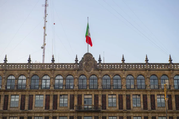 Clădiri Districtuale Federale Avenida Noviembre Zocalo Constitution Square Răsărit Soare — Fotografie, imagine de stoc