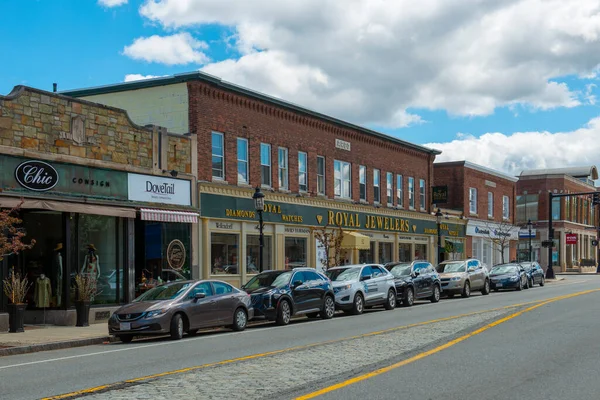 Andover Massachusetts Abd Deki Tarihi Kasaba Merkezi Yakınlarındaki Ana Cadde — Stok fotoğraf