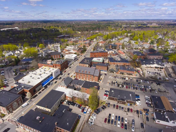 Andover Andover Massachusetts Abd Deki Tarihi Merkezinin Hava Görüntüsü — Stok fotoğraf