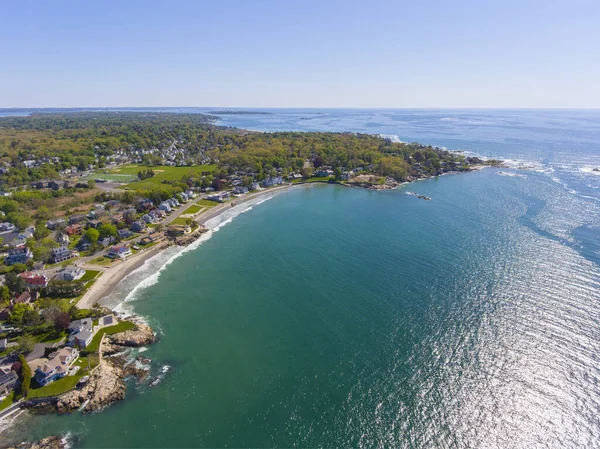 Swampscott Coast Aerial View Including Eisman Beach Town Swampscott Massachusetts — стоковое фото