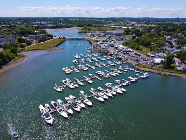 Danvers Liberty Marina Aerial View 130 Water Street Crane River — Stock Photo, Image