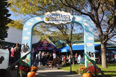 Ben ve Jerry 'nin Dondurma Fabrikası Waterbury, Vermont VT, ABD.