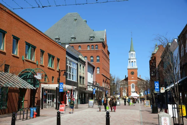 Church Street Marketplace Historic District Burlington Vermont Usa — Stock Photo, Image