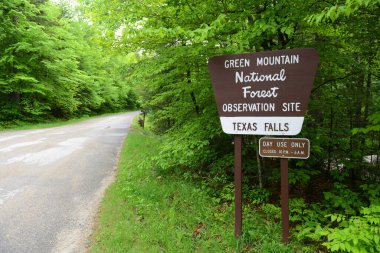 Teksas Şelalesi, Hancock köyündeki Green Mountain Ulusal Ormanı, Vermont VT, ABD.