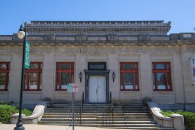 Woonsocket şehir merkezindeki Main Street Historic District, Rhode Island RI, ABD 'deki tarihi postane binası..