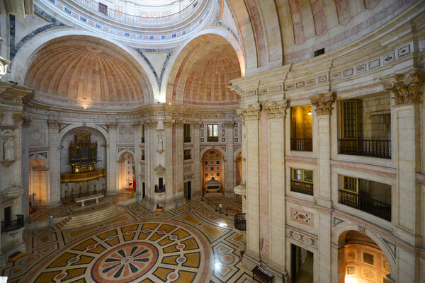 Santa Engracia Church Interior, at Alfama district in Lisbon, Portugal. This Church is now National Pantheon where greatest Portuguese personalities are buried.