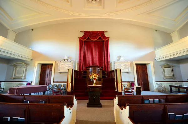 Altar United First Parish Church Church Built 1828 Downtown Quincy — Stock Photo, Image