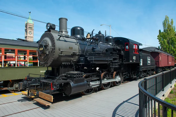蒸気機関車ボストン メインB 410 Display National Streetcar Museum Dutton Street Downtown — ストック写真