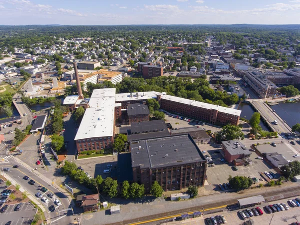 Waltham City Center Historic Francis Cabot Lowell Mill Next Charles —  Fotos de Stock