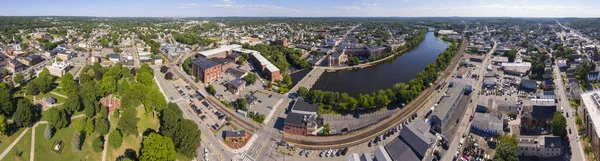 Charles River Panorama Airview Town Waltham Massachusetts Usa — 스톡 사진