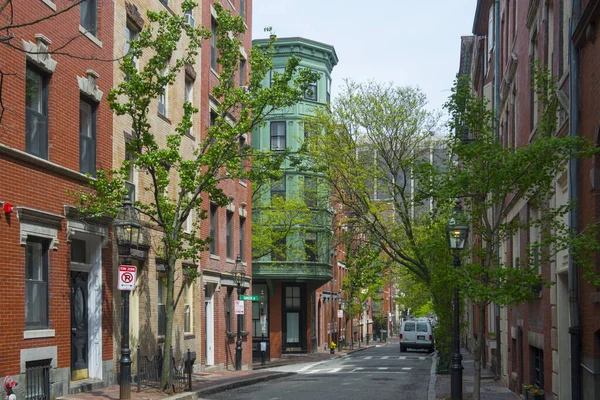 Historic Buildings Myrtle Street Garden Street Anderson Street Beacon Hill — Stock Photo, Image