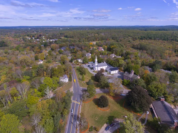 Unitarian Universalist Area Church Air View Washington Street Historical Town — Stock fotografie