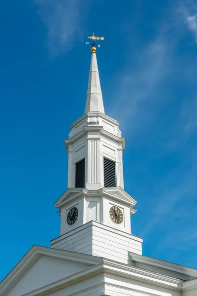 Unitarian Universalist Area Church Washington Street Historic Town Center Fall — Stock Photo, Image