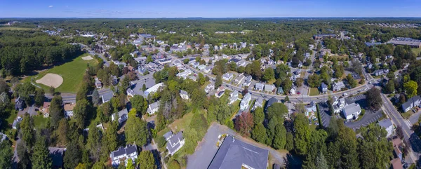 Vista Aérea Del Centro Ashland Incluyendo Iglesia Federada Ayuntamiento Ashland —  Fotos de Stock