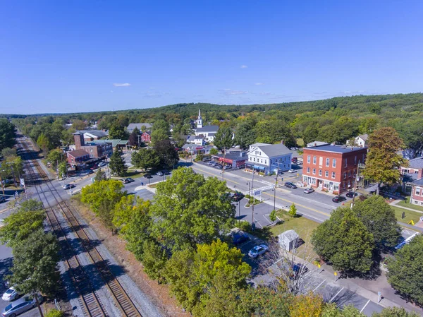 Ashland Şehir Merkezi Hava Manzarası Ashland Massachusetts Abd Deki Federal — Stok fotoğraf