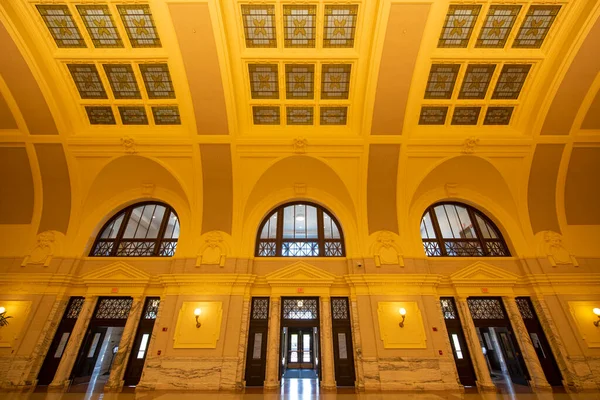 Grand Hall Worcester Union Station Construido 1911 Una Estación Tren — Foto de Stock