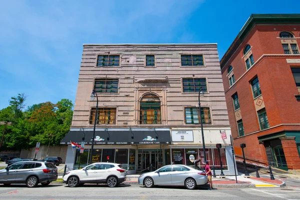 Worcester, Massachusetts MA, ABD 'deki 204 Main Caddesi' ndeki tarihi binalar.. 