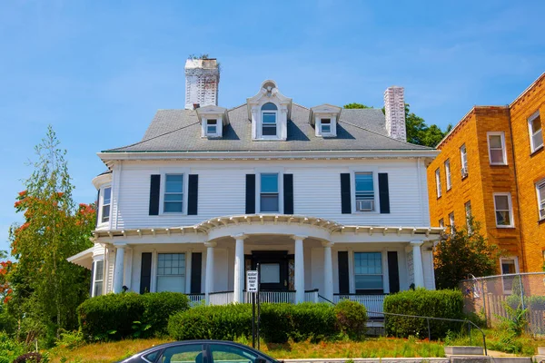 Historic Residence Building Chestnut Street Downtown Worcester Massachusetts Usa — Stock Photo, Image