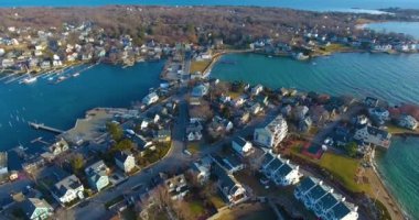 Rocky Neck ve Gloucester Limanı 'nın Gloucester City, Cape Ann, Massachusetts MA, ABD.
