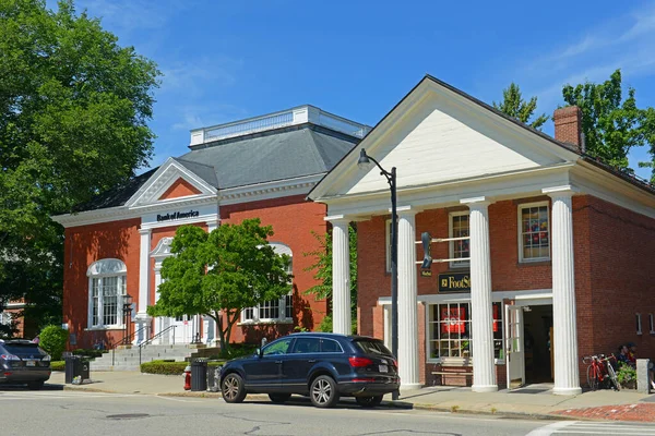 Historic Buildings Main Street Historic Center Concord Massachusetts Usa — стокове фото