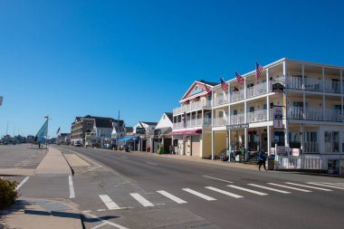 Hillcrest Inn, Ocean Boulevard ve H caddelerinin köşesindeki Hampton Beach, New Hampton, New Hampshire NH, ABD.