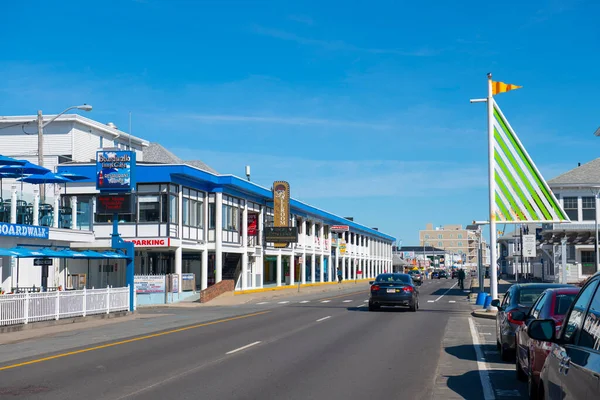 Hampton Beach New Hampshire Deki Caddeleri Arasındaki Ocean Bulvarı Nın — Stok fotoğraf