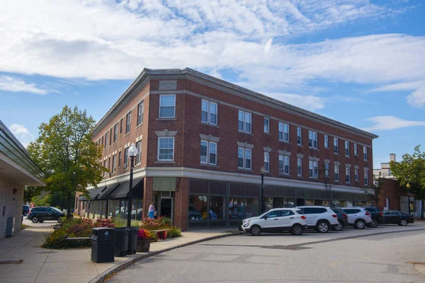 Historische Geschäftshäuser Der Main Street Historischen Stadtzentrum Von Laconia New — Stockfoto