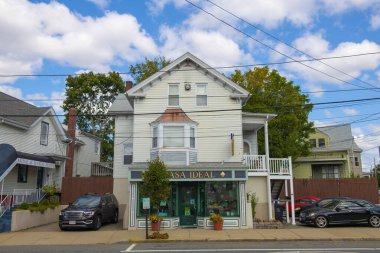 88 Taunton Bulvarı, Rhode Island RI, ABD 'nin Doğu Providence şehrindeki tarihi Casa İdeal.. 